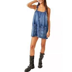 Free People ‘We the Free’ overall smock mini denim dress